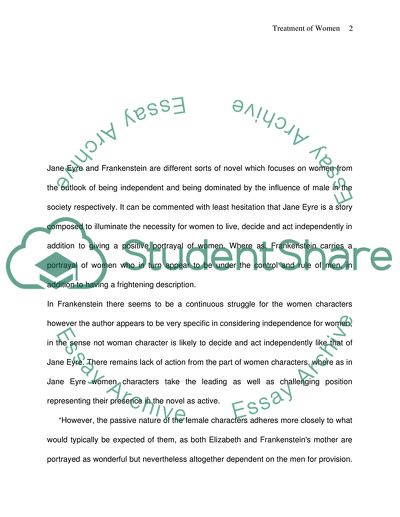 The Representation of Women in Jane Eyre and Frankenstein