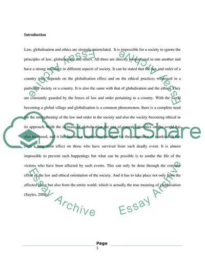 Law, Globalisation & Ethics - the UKs International Search and Rescue Team