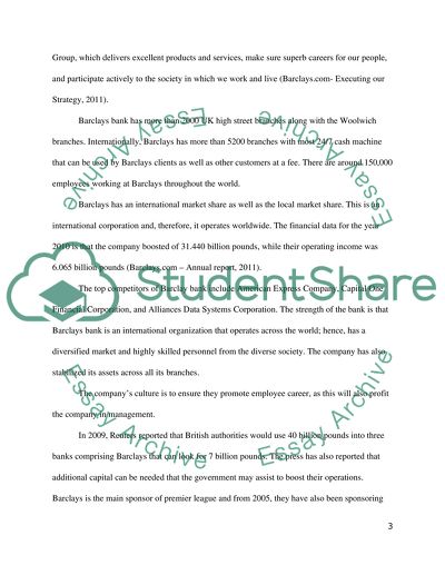 The Retail Banking Business Sector of Barclays Plc