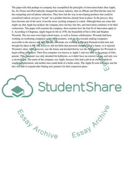 How the Four Ps of Innovation Applies To the Apple Company