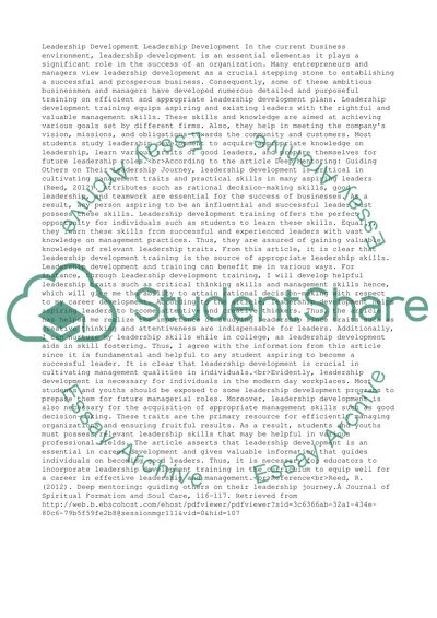 Professional Development Resource Assignment