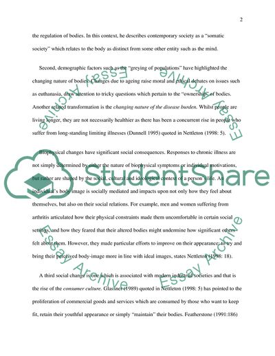 How Ideas about the Body Have Become an Important Part of Contemporary Culture and Society