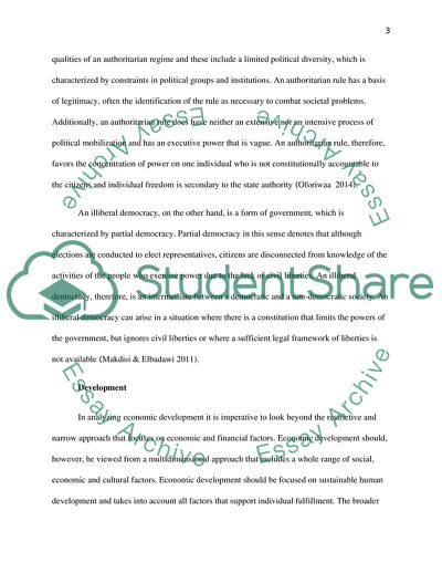 Democracy and Economic Development