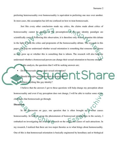 Understanding Homosexuality