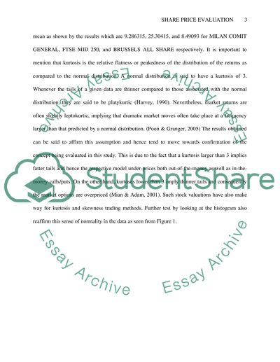 Business Forecasting: Share Price Evaluation