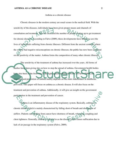 Asthma as a Chonic Illiness