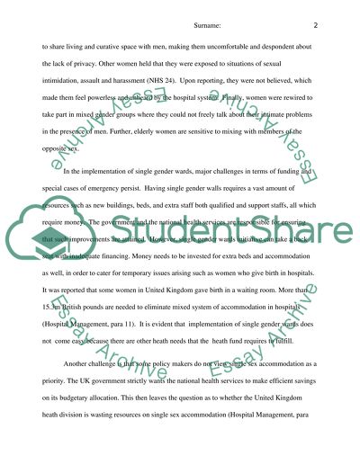 The discussion on issues of privacy in the mental hospital in patient setting