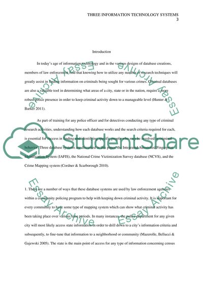 Three Information Technology Systems