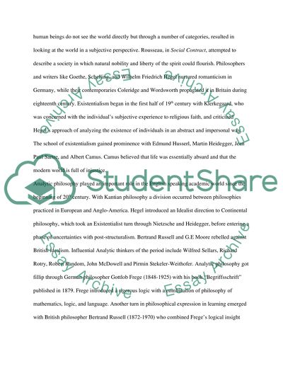 Continental Philosophy