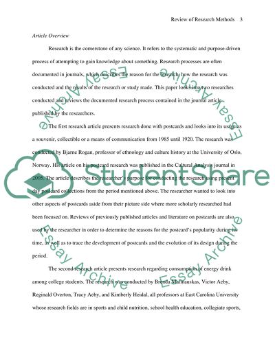 Review of Research Methods