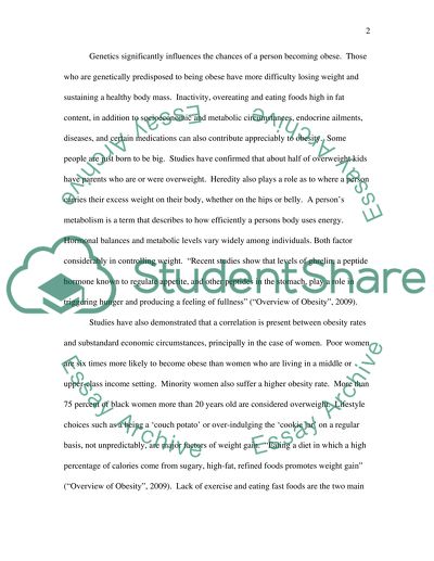 Obesity Cause and Effect