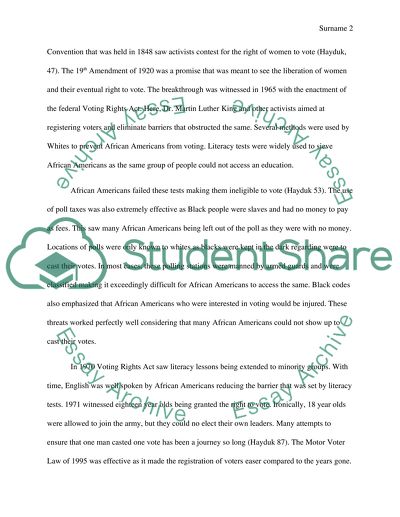 The History of Voting Rights