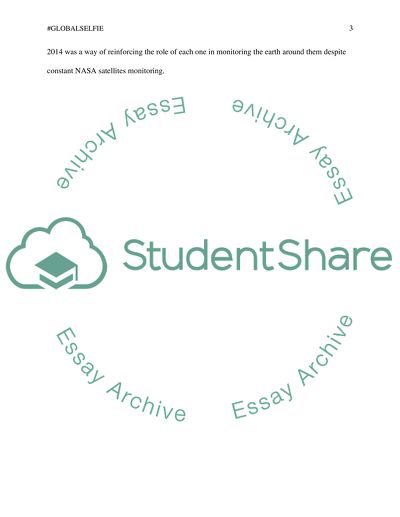 B2C Campaign of NASA Global Selfie