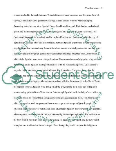 The Conquest of the New World by the Spanish