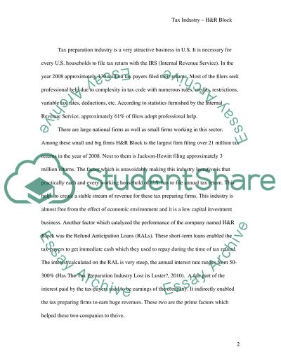 Tax Preparation Industry in the USA