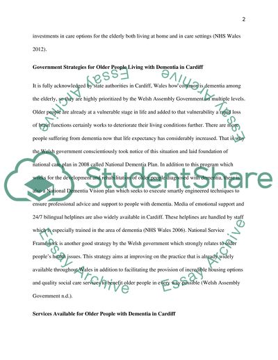 Older People Living with Dementia in Wales