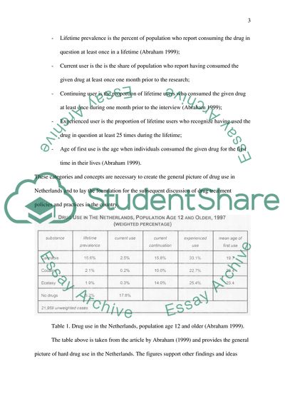 Changing Drug Treatment Policies and Practices Netherlands