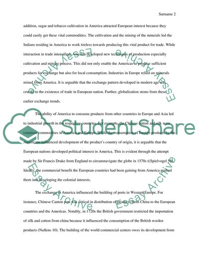 American Exchange in Shaping the Modern World between 1500 and 1800