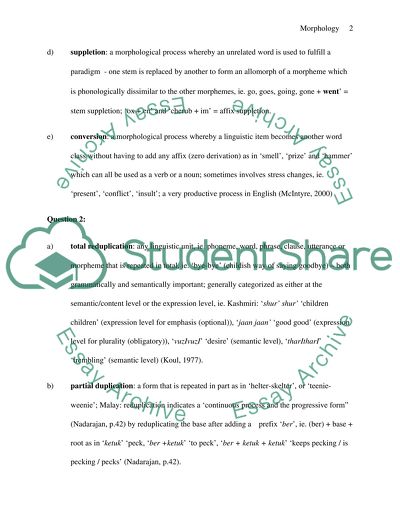 The Morphology Study