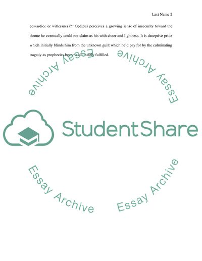 Compare and Contrast the role of pride in both Oedipus and the Tempest