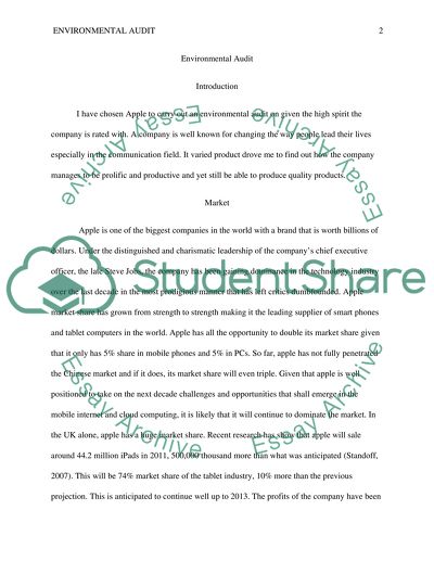 Marketing: Environment Audit