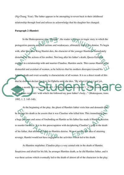 Relationships between Children and Parents in Write Me Sometimes and Hamlet