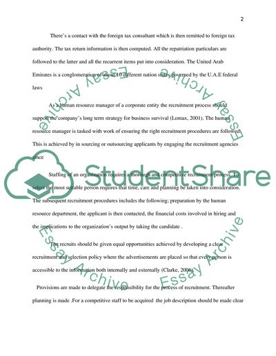 Procedure For Hiring Expertise in International Recruitment