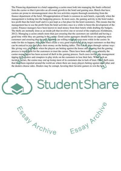 Gaming and Casino Management