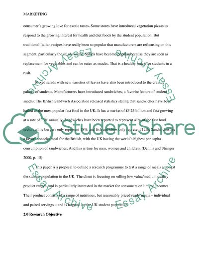 Marketing Practitioners - Growing Demand of Ready Meals from the UK Student Population
