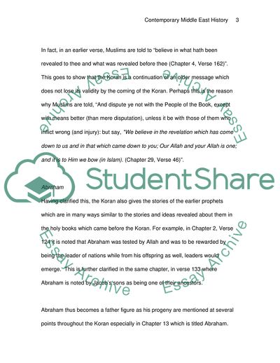 The Treatment of Earlier Prophets in the Koran