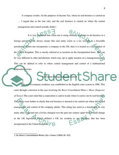 Corporate Residence in the Modern World