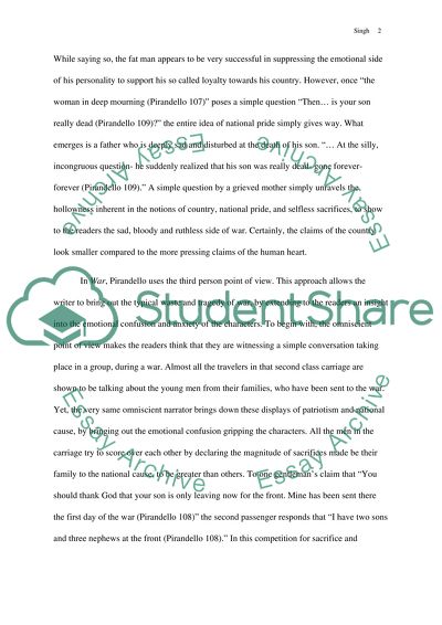 Luigi Pirandello 1867-1936 War