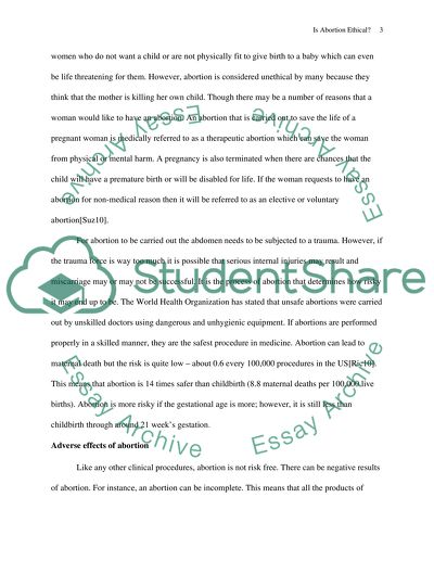 An Abortion and Ethics