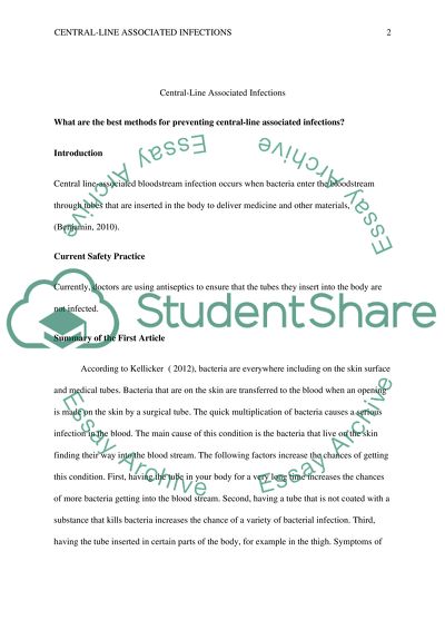 Central-Line Associated Infections