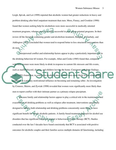 Women Substance Misuse and Mental Health