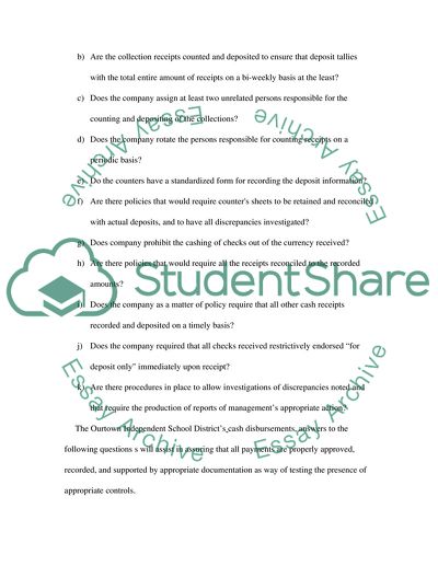 Case Studies - Tests of controls and tests of balances in audit program format