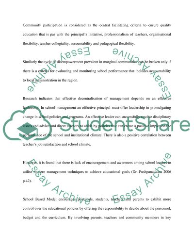 educational leadership research paper example