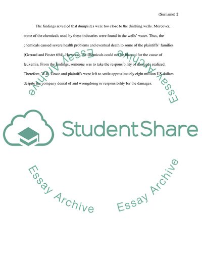 Anderson V. WR Grace case study