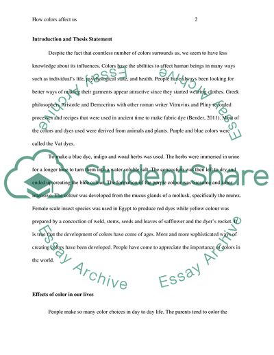 How Colors Affect Us