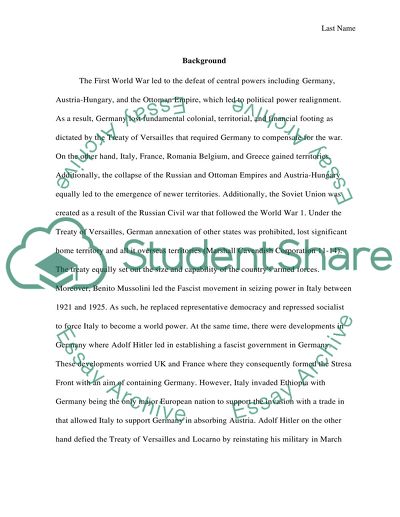 Causes of World War II
