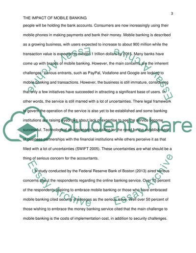 The Impact of Mobile Banking on the Accounting Profession in Banking Environment