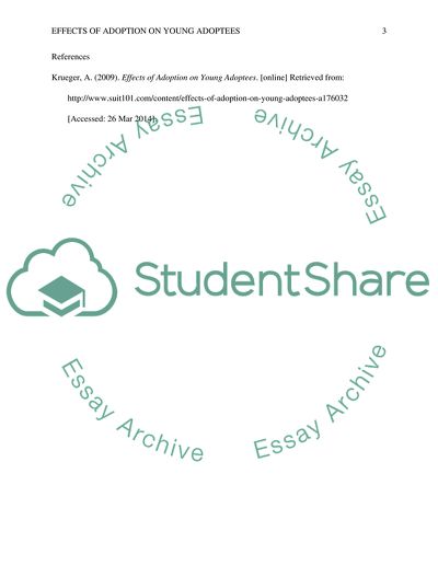 Effects of Adoption on Young Adoptees