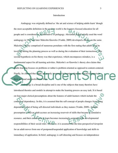 The Traditional Learning Approaches and Adult-Based Learning Education