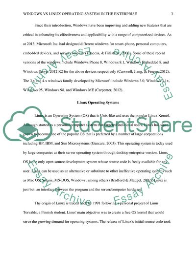 Windows and Linux Operating System in the Enterprise