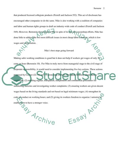 Nike: Managing Ethical Missteps