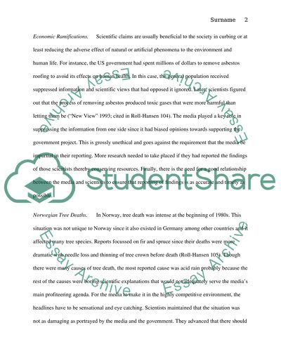 Media Communication of Scientific and Environmental Information
