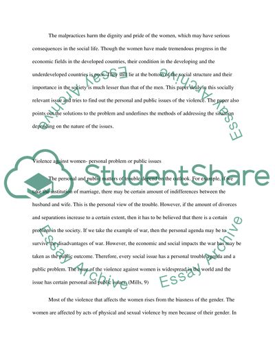 The Issue of Violence Against Women