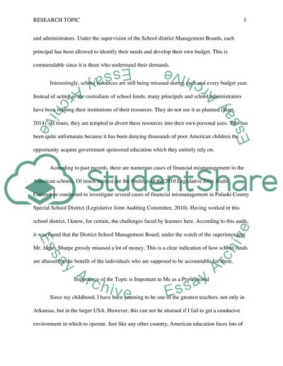 Providing a Motivation for Addressing Your Topic