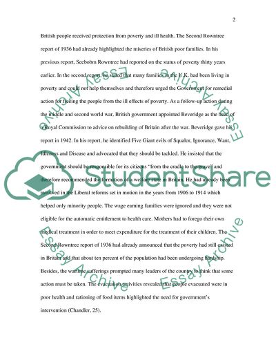 Contribution of Beveridge Report to Creation of National Health Service and Development of the Welfare State