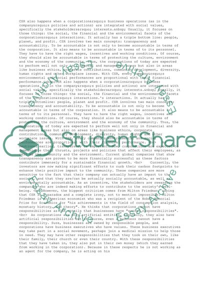 The Impossibility And Importance Of CSR